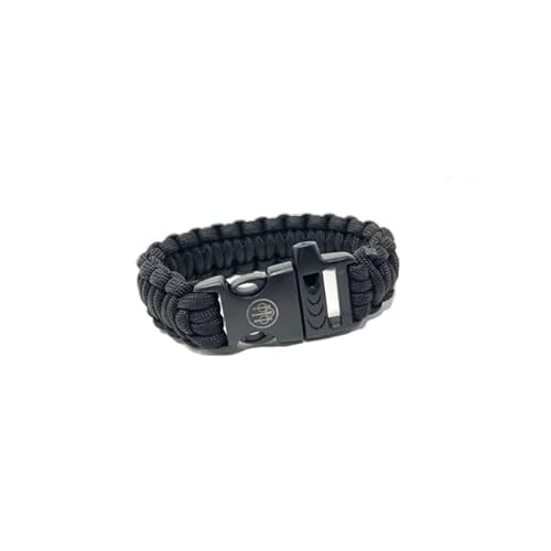 Beretta Survival Bracelet Black with Built-in Whistle