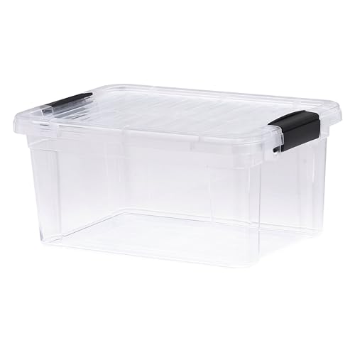 Image of Superio 6.6 Quart Clear Plastic Storage Boxes with Lids, Stackable Organizer Containers, BPA-Free Storage Bins for Home, Office, School & Dorm, 1 Pack