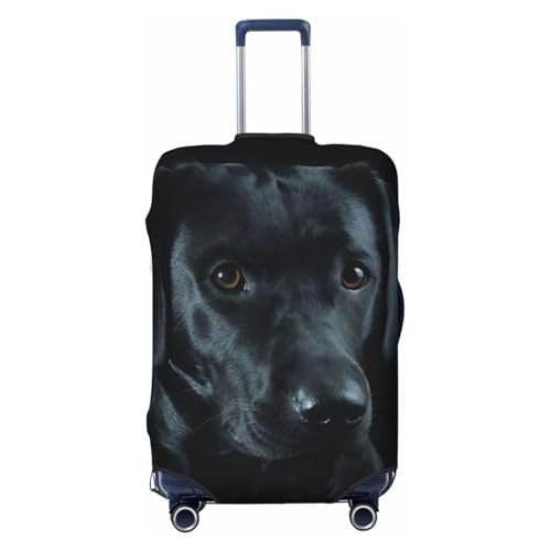 Black Dog Travel Luggage Cover Fits 18-32 Inch Luggage, Elastic Suitcase Cover Protector with Concealed Zipper for Wheeled Suitcase Tsa Approved