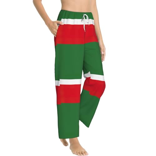 Pantalon de pyjama doux et extensible à motif drapeau tchétchène
