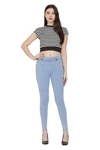Image of Casual Slim fit Cotton Denim Jegging for Women