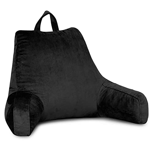 Lovtex Reading Pillow With Removable Cover, Back Pillow For Sitting Up In Bed With Arms And Pockets, Bed Rest Pillow Adult, 20 X 15 Inches(Black) #TOP11