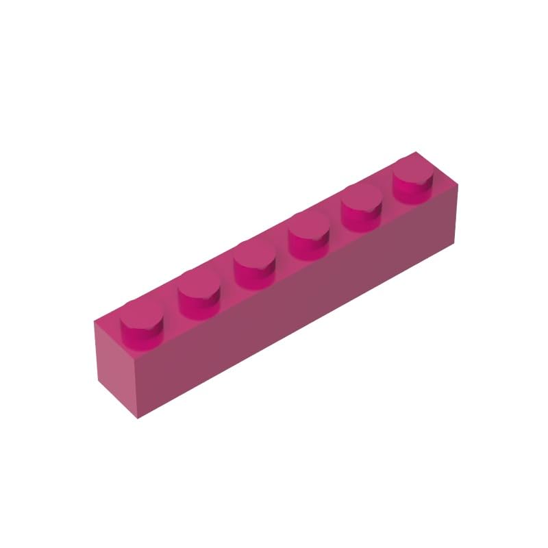 3009 Basic Bricks Brick 1x6 50 Pieces GDS-535 Compatible with Lego Building Blocks Color:Magenta โ image 1