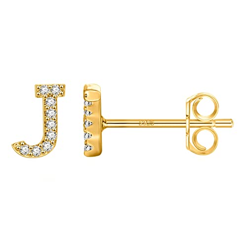 Boucles d'oreilles demoiselle d'honneur en argent 925 avec initiales pour mariage