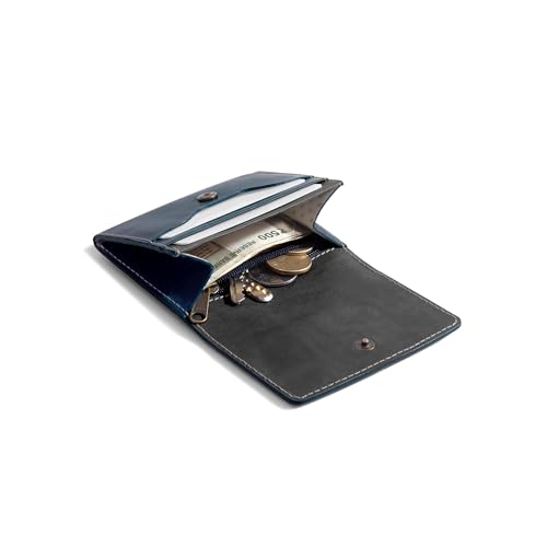 Image of DailyObjects Deep Navy Fliptop Leather Cash & Card Wallet