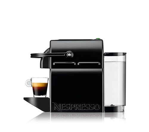 Nespresso De'Longhi Inissia EN80.B - Cafetera monodosis de cápsulas Nespresso, 19 bares, apagado automático, color negro, Incluye pack de bienvenida con 7 cápsulas