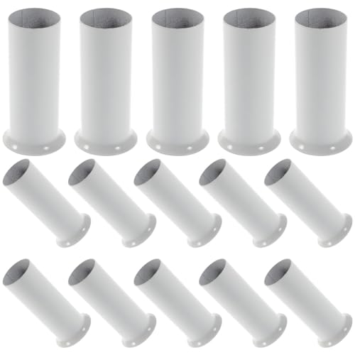 NESTINGHO Accesorios Metálicos para Bases de Lámparas Colgantes 30X80Mm white, Pack 15 Piezas, Fundas para Portalámparas de Vela, Aptas para Iluminación Interior y Lámparas Colgantes