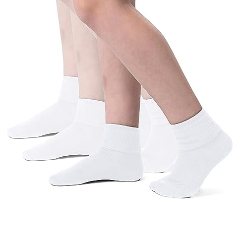 Sensory Seamless Socks For Kids Viscose Bamboo No Seam Toe Girls School Uniform Sock 3-6 Pk