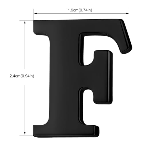 Image of HONEY BEAR Initial Alphabet Letter Lapel Pins Collar Badge Brooches for Mens /Womens Shirt Dress Decoration Black