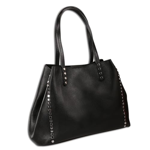 Sac à bandoulière en cuir pour femme noir léger pour s'organiser facilement