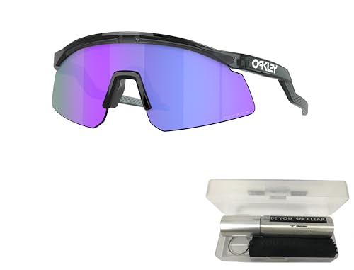 Oakley OO9229 Sunglasses Bundle: OO 9229 HYDRA 922904 Hydra Crystal Black Prizm Viol and Eyewear Cleaning Kit2