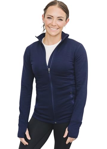 Woolino Merino Wool Fleece Jacket for Women - Year Round Fleece Jacket Full Zip - Zippered Pockets Lightweight Fleece Jacket3
