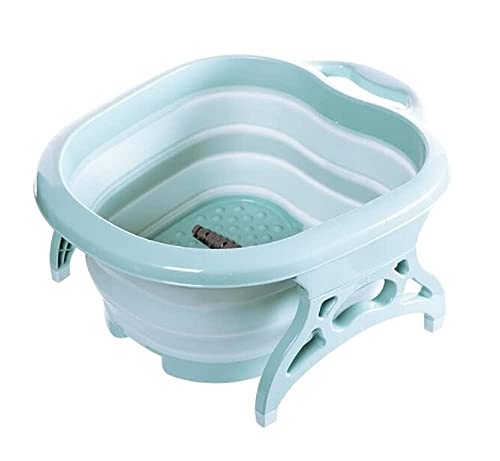 Sisliya Foot Soaking Tub, bucket for feet, foot bath, foot tub, for at Home Spa Pedicures. Plastic/Rubber Foldable Bucket For Soaking Feet to Apply Callus Remover, or Use Pumice Stone