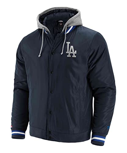 Fanatics - MLB Los Angeles Dodgers Sateen Kapuzen Jacke Farbe Blau, Größe L
