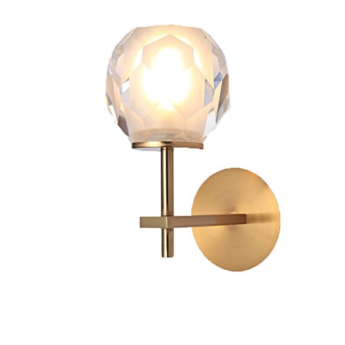 Petite lampe murale miroir et applique couloir en verre cristal