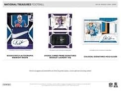 2024 Panini National Treasures Football Hobby Box – 8 Autograph or Memorabilia Cards – Factory Sealed NFL Trading Cards