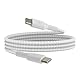 Belkin BoostCharge geflochtenes USB-C-/USB-C-Ladekabel, USB-C-Schnellladekabel für iPhone 16, iPhone 15, Samsung Galaxy S24, S24 Ultra, Note, Google Pixel, iPad Pro/Mini, Nintendo Switch, 1 m – Weiß