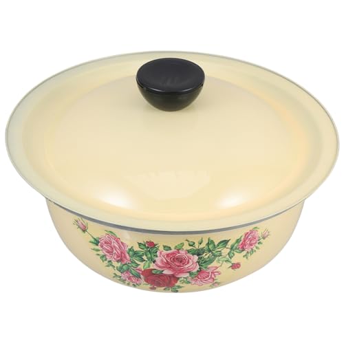 DECHOUS Classic Enamel Mixing Bowl con Tapa Retro miniatura 1