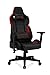 SENSE7 Jeu Sentinel Bureau Gamer Chaise Ergonomique Accoudoir Cadre en Acier Monobloc Angle d'inclinaison réglable Noir-Rouge, Cuir, 40-48 x 72x59