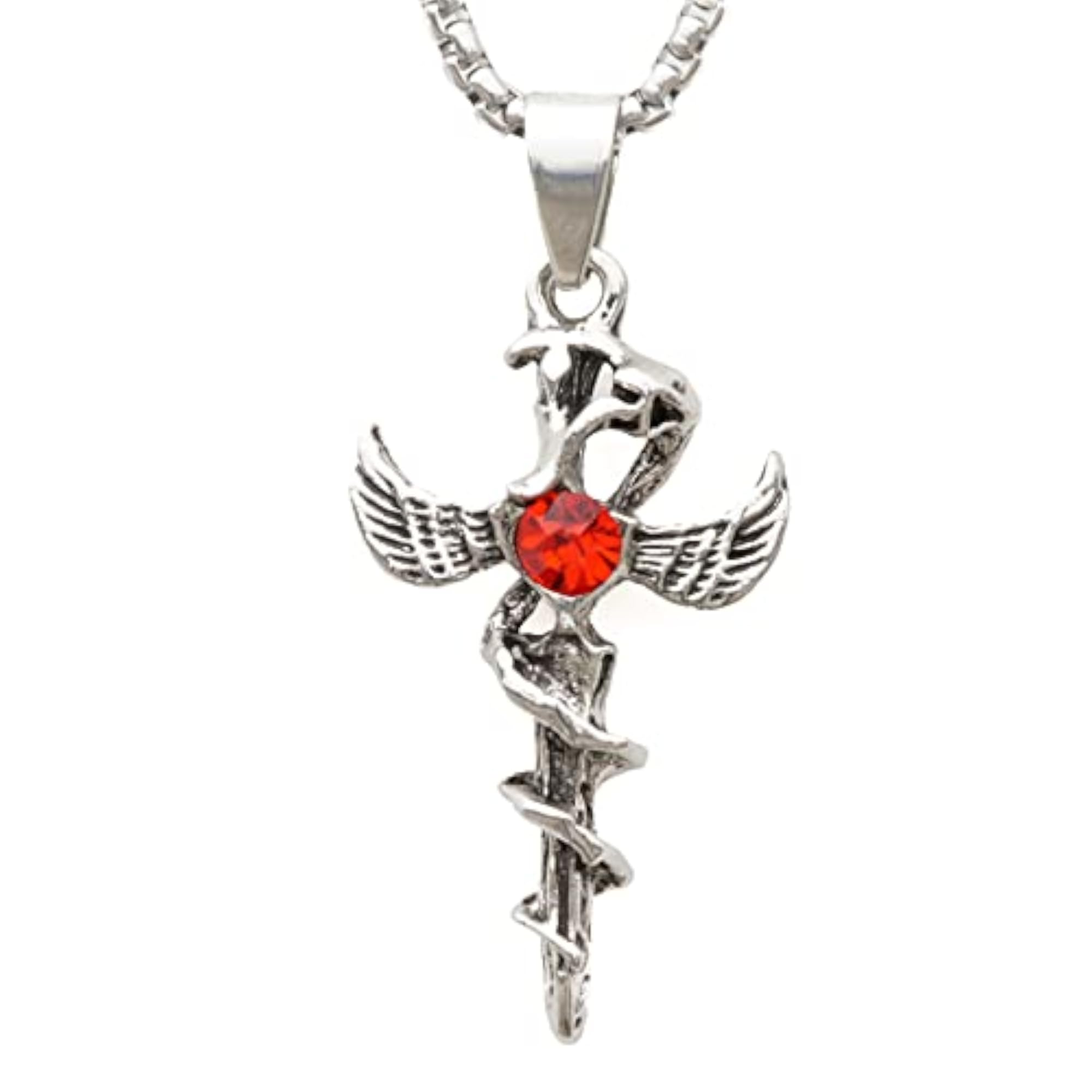 Men's Alloy Sword of Angle Pendant Necklace with Chain