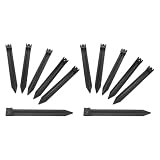 HINTRMENT 12 Pezzi Pali Ruggine per Decorativi Ferro in Zincato del Bordi Giardino Nero, Resistenti alla Soluzione Versatile Decorazione Prato e Aiuole Esterna