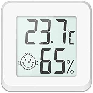 Digital Hygrometer Thermometer Mini, Indoor Room Temperature Monitor and Humidity Meter Temperature Humidity Gauge with Comfort Display, / Selectable for Home Office Car (white)