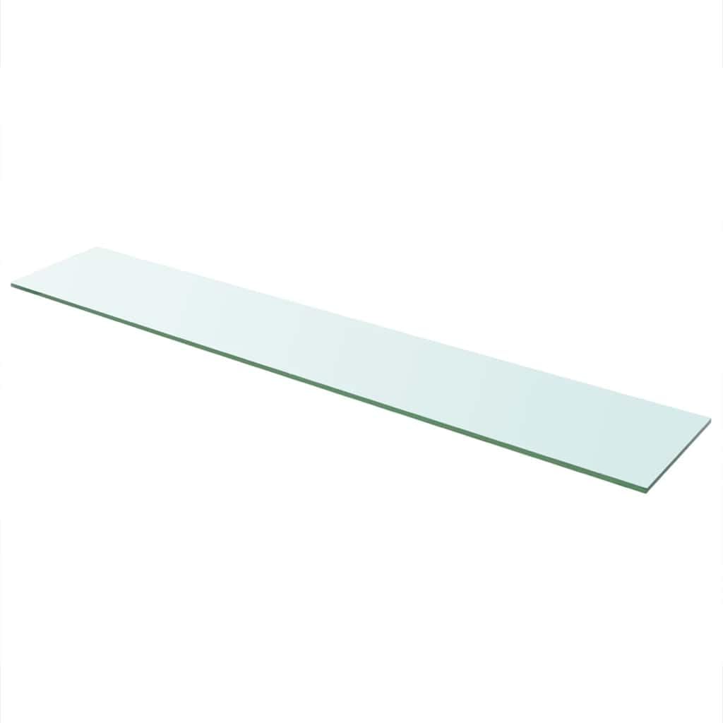 2er Set Glas Regalböden 110x20 cm Transparent 8mm Hartglas