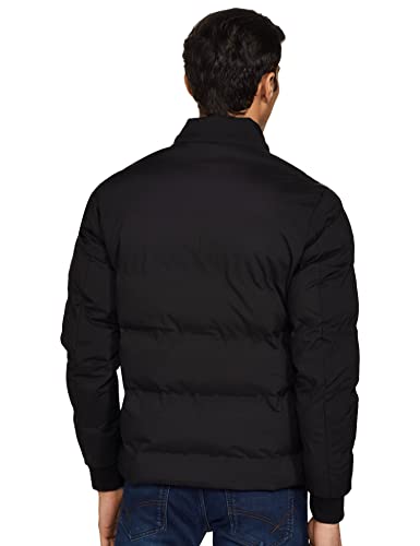 Image of U.S. Polo Assn. Men Men Black Detachable Hood Quilted Puffer Jacket