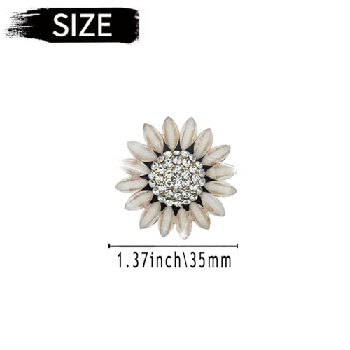 Image of Sunflower Air Vent Clips Car Accessories Bling Sunflower Air Freshener Outlet Clips for Women Car Interior Decorations Cute Flowers Cars Clips Air Fresheners Interior Accessories (2, Beige)