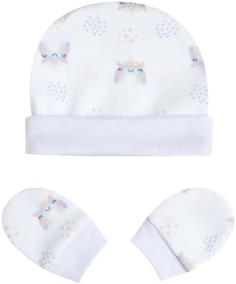 Casulo de Anjo, Conjunto Touca e Luva Recém-Nascido em Algodão Eg...