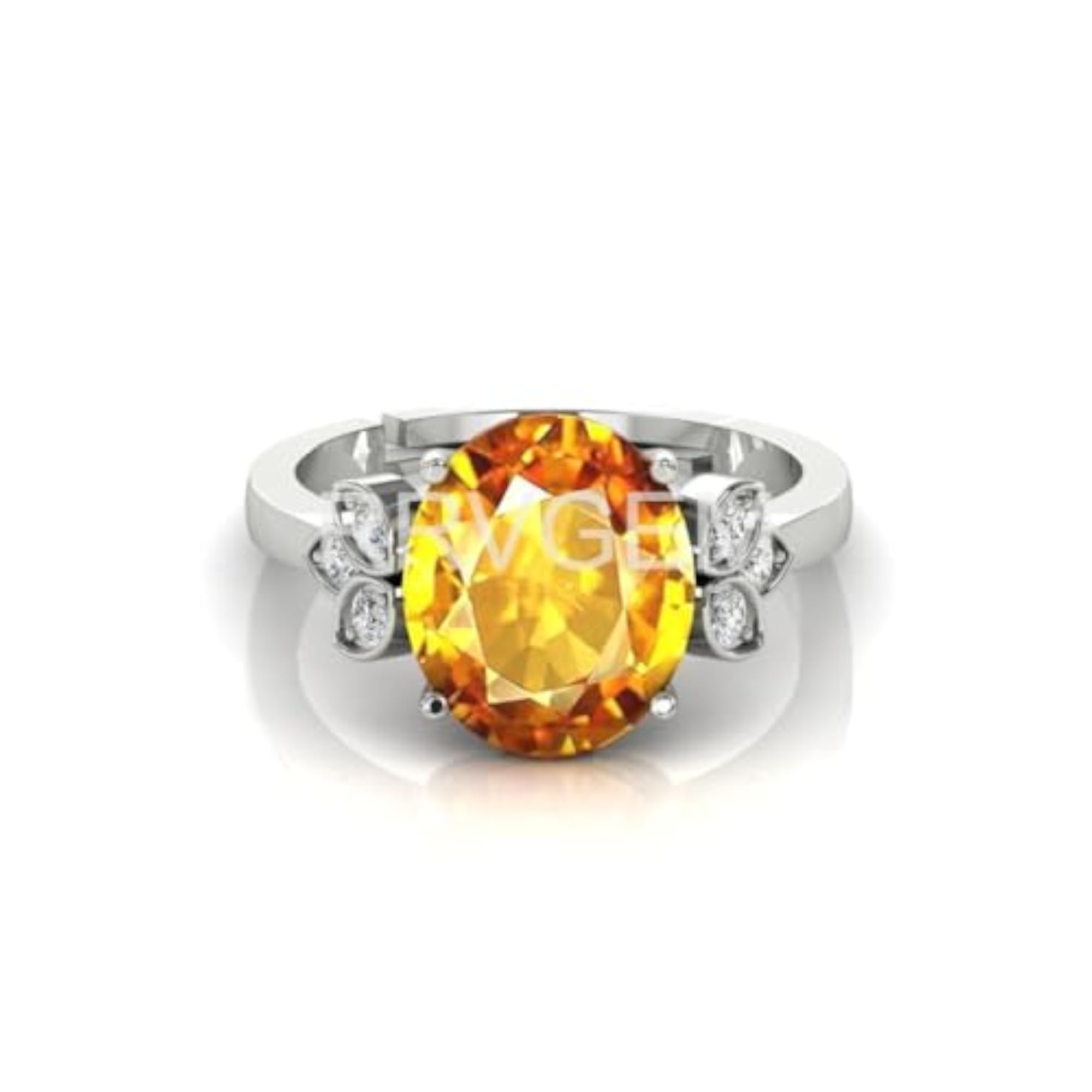 Citrine Sunela Ring, Handcrafted Silver Plated Finger Ring