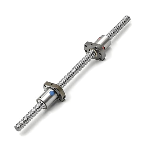 TEN-HIGH Bi-Directional Ball Screw SFU2505, Right and Left Hand Dual Direction Precision Lead Screw with 2 Ball Nuts for CNC Automation and Clamping Systems(Length 500mm/19.7