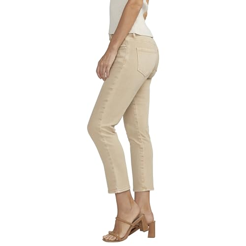 JAG Women's Cassie Mid Rise Cropped Pants, Humus, 122