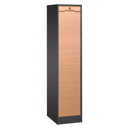 Générique Classeur à Rideau Bois Hauteur 170 cm Anthracite-hêtre