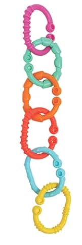 Playgro 40134 Łańcuch do wózka dziecięcego, 24-częściowy, od 3 miesięcy, Loopy Link, kolorowy