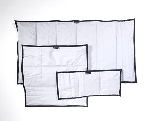 VanEssential Juego de 3 fundas de almohada aisladas para ventana Mercedes-Benz Revel, color gris frío