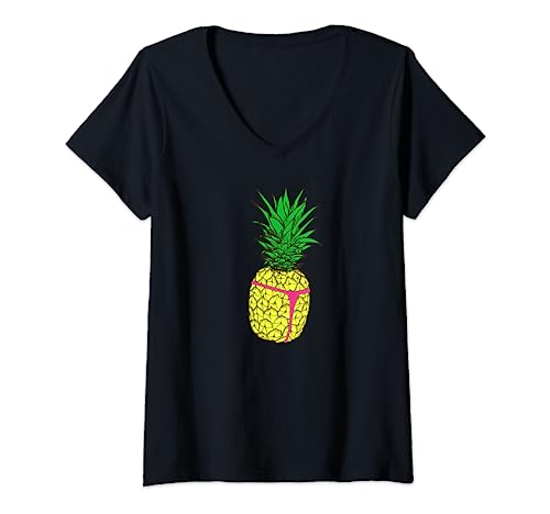 Mujer Pineapple Slut Thong T-Shirt| Camiseta gráfica cachonda Camiseta Cuello V