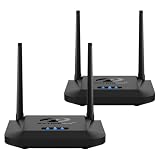 Wireless HDMI Transmitter and Receiver 4K 30HZ, 1000 FT, HDMI Loop-Out, IR Extend, Dual Cooling Systems, 9 Channels, 1 TX to 3 RXS, Streaming from STB, PC, DVD, CCTV to TV, Projector, Monitor