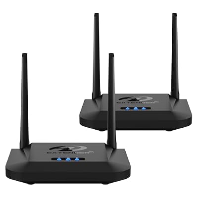 Wireless HDMI Transmitter and Receiver 4K 30HZ, 1000 FT, HDMI Loop-Out, IR Extend, Dual Cooling Systems, 9 Channels, 1 TX to 3 RXS, Streaming from STB, PC, DVD, CCTV to TV, Projector, Monitor
