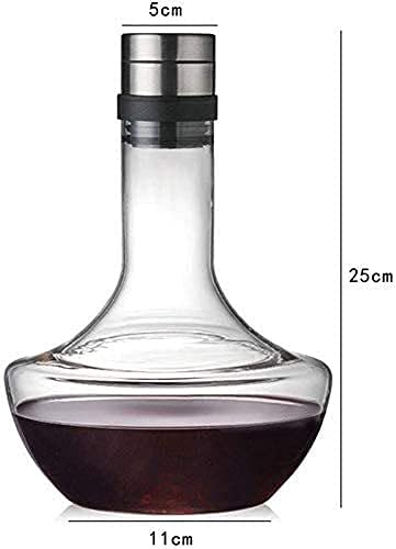 Karafset Whiskykaraf Wijnkaraf Crystal Wine Decanter Quick Decanter Glass 1L Breathing Flip Decanter Handgeblazen Glas… - Afbeelding 3