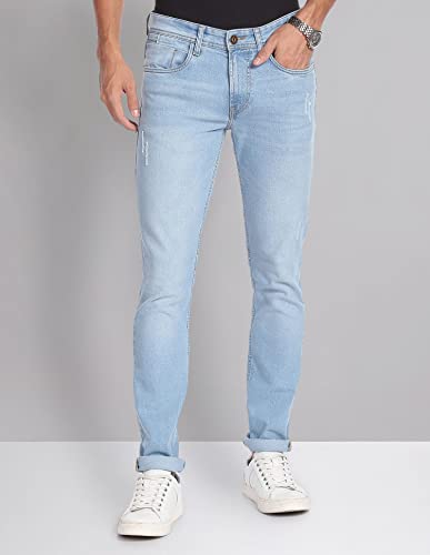 Image of Arvind Skinny Fit Distressed Jeans