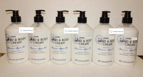 Trader Joe Hand & Body Cream Moroccan Argan Oil 16fl oz 473ml (Pack of Six)