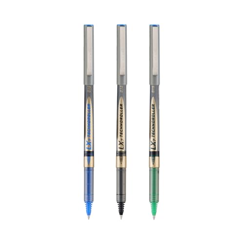 Image of Luxor Schneider LX 815 Technoroller|Roller Ball Pen|Pack of 3-(Blue+Black+Green)|Cone Tip|0.7mm|100% German Technology|Consistent Ink Flow|Smooth Writing Experience| Ideal for Students & Professionals
