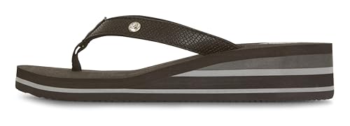 Image of Floopi High Heel Wedge Sandals for Women-Comfort Yoga Mat Footbed for Support, Flip Flop Thong Platforms for Summer