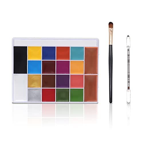 Face Body Paint Oil Palette, Professional 20 Colors Makeup Palette, Cosplay Costumes, Parties And Festivals Party Painting Kit For Kids And Adult #TOP14