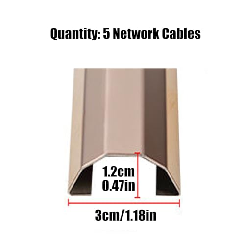 Cubrecables para piso, cubrecables adhesivos, cubrecables de acero inoxidable para pared, protector duradero para gestión de cables (oro rosa) miniatura 2