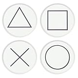 Gaming Coasters PS5 Style Acrylic Playstation Coasters - Set of 4 - Gamer Gifts - Gaming Room Decor