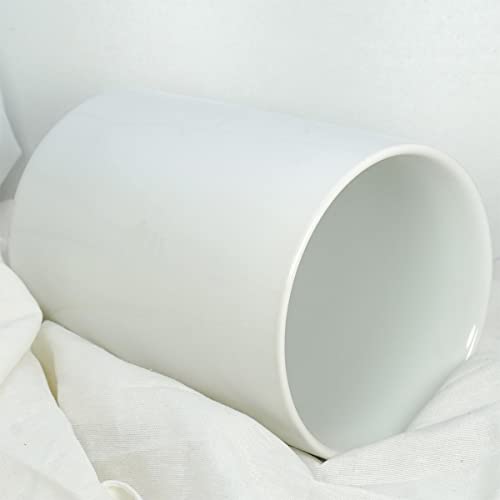 White Ceramic 1050Ml 4 Cup Food Storage Jar Canister With Airtight Bamboo Lid And Silicone Seal Container For Counter - Great For Coffee Sugar Treat Snack Treats For Dog Cat Rawhide Milkbone (White) #TOP4