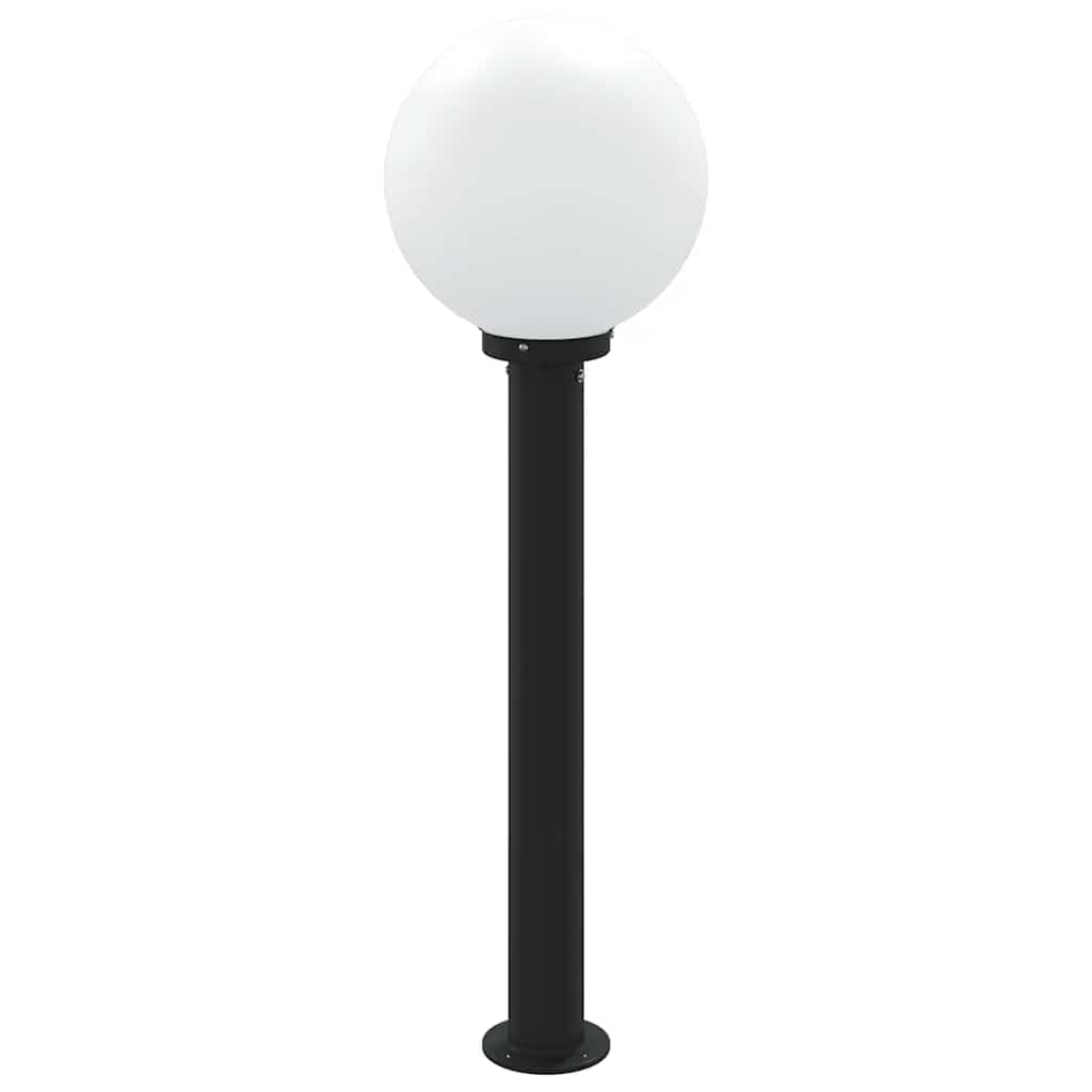 Pollerleuchte mit Sensor 80 cm Schwarz Edelstahl IP44 wetterfeste Stehlampe für Außenbereich Garten Terrasse Wegbeleuchtung, modernes Design, energiesparende LED Lampe für Flur und Büro