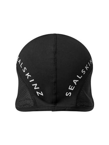 SEALSKINZ Boné de caveira padrão Wacton à prova de vento para todos os climas, preto